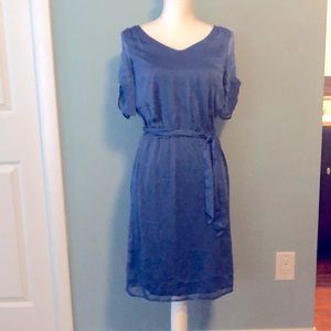 Extra small blue dress short transparent sleeves